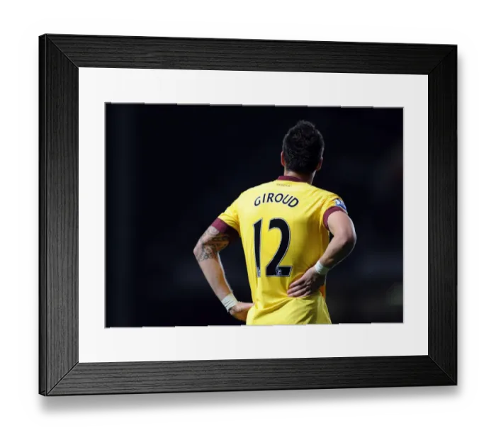 Framed Print : Olivier Giroud in Action: Arsenal vs. West Ham United, Premier League 2012-13 Framed Print : Olivier Giroud in Action: Arsenal vs. West Ham United, Premier League 2012-13