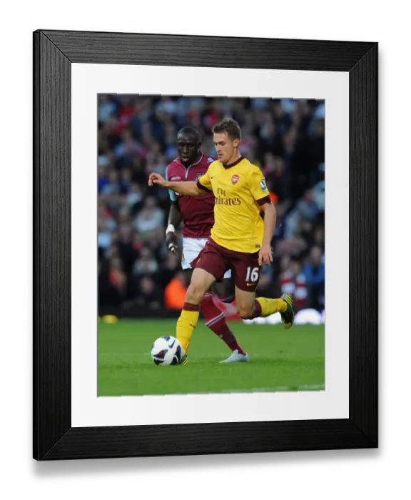 Framed Print : Ramsey in Action: West Ham vs. Arsenal, Premier League 2012-13