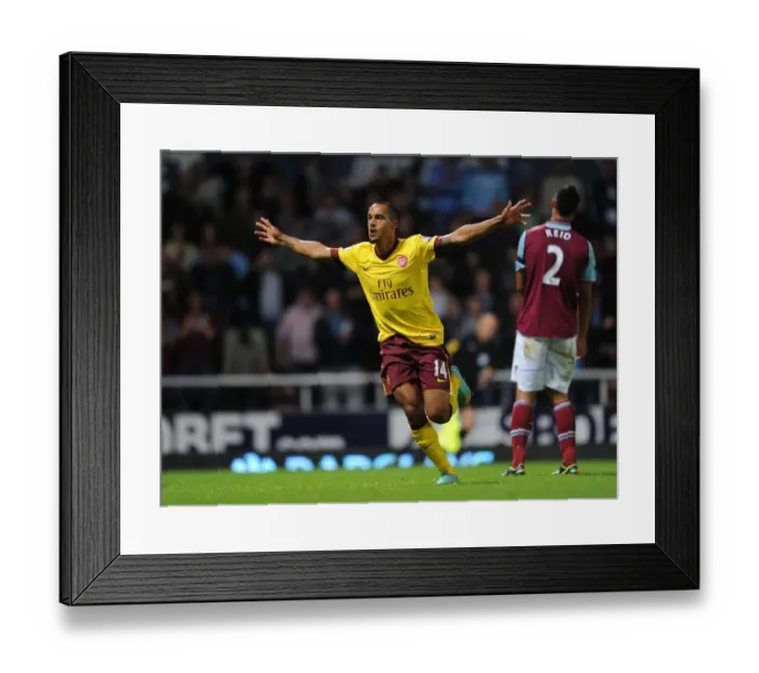 Framed Print : Theo Walcott's Brace: Arsenal's Triumph over West Ham United (2012-13)