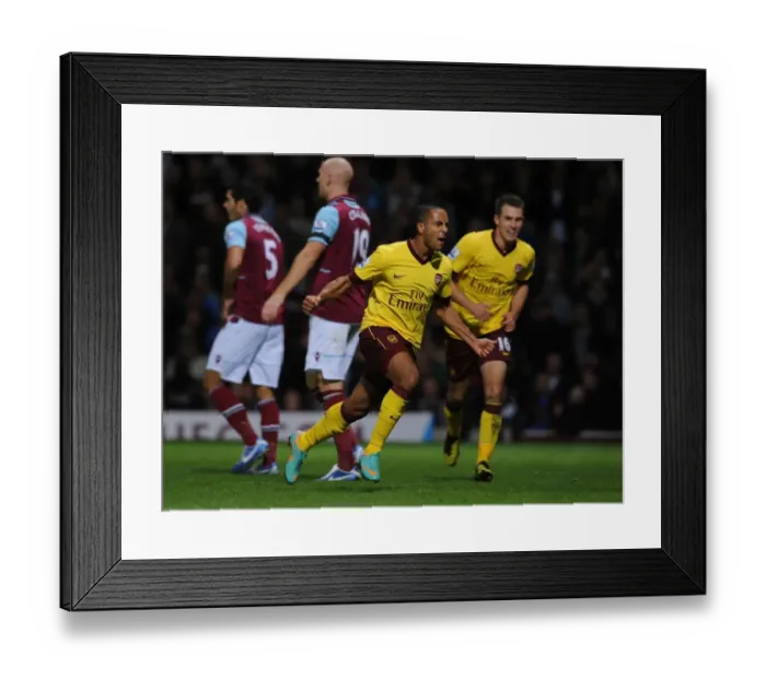 Framed Print : Theo Walcott's Brace: Arsenal's Triumph over West Ham United (2012-13)