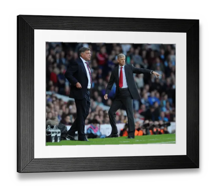 Framed Print : Arsene Wenger vs. Sam Allardyce: A Battle on the Touchline - West Ham United vs. Arsenal (2012-13)