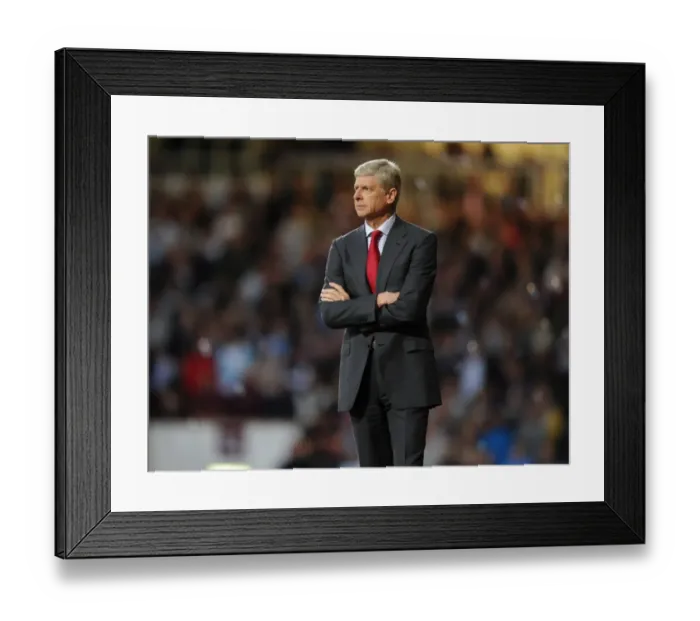 Framed Print : Arsene Wenger Leads Arsenal in the 2012-13 Premier League: West Ham United vs. Arsenal