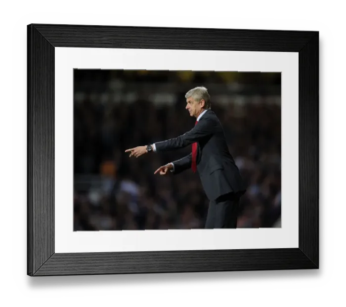 Framed Print : Arsene Wenger Leads Arsenal in the 2012-13 Premier League: Arsenal vs. West Ham United