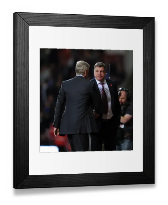 Framed Print : Arsene Wenger and Sam Allardyce: A Post-Match Handshake at the Boleyn Ground (West Ham United v Arsenal, 2012-13) Framed Print : Arsene Wenger and Sam Allardyce: A Post-Match Handshake at the Boleyn Ground (West Ham United v Arsenal, 2012-13)
