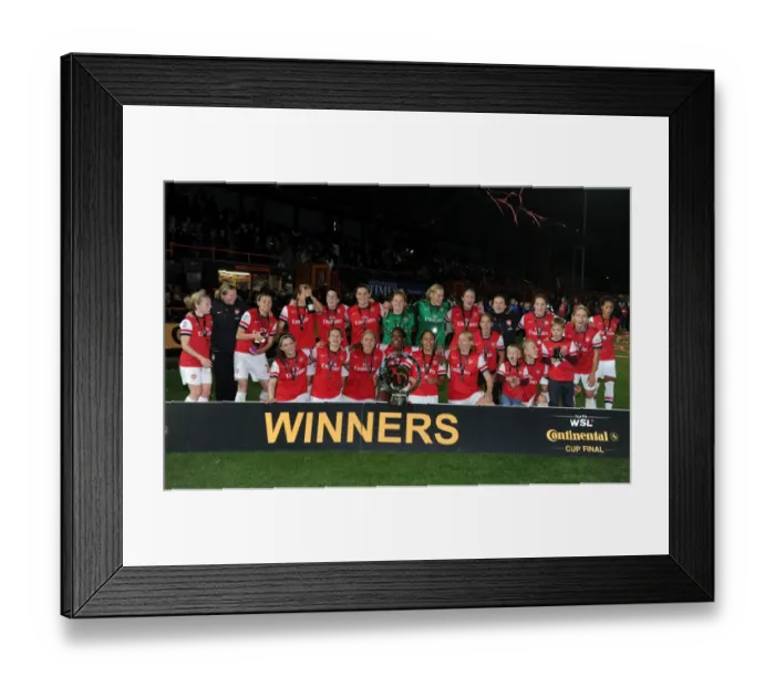 Framed Print : Arsenal Ladies FC Claim FA WSL Continental Cup Title: Arsenal v Birmingham City (2012)