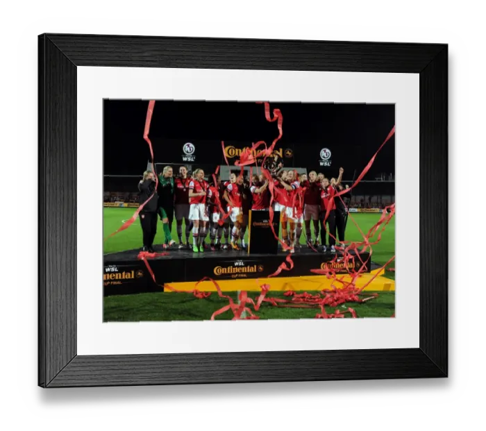 Framed Print : Arsenal Ladies Celebrate FA WSL Continental Cup Victory Framed Print : Arsenal Ladies Celebrate FA WSL Continental Cup Victory