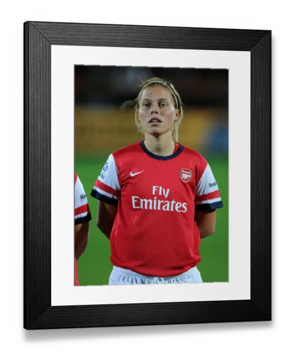 Framed Print : Gilly Flaherty in Action: Arsenal Ladies vs. Birmingham City Ladies - FA WSL Continental Cup Final