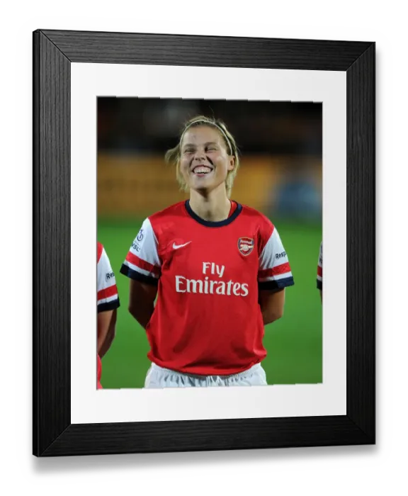 Framed Print : Gilly Flaherty in Action: Arsenal Ladies vs. Birmingham City Ladies - WSL Cup Final (2012-13)