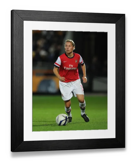 Framed Print : Gilly Flaherty in Action: Arsenal Ladies vs. Birmingham City Ladies - WSL Cup Final (2012-13)