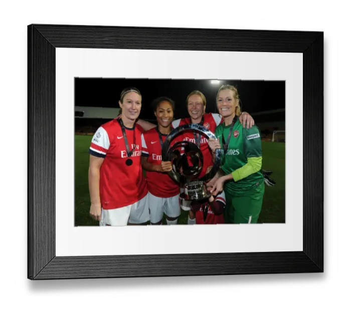 Framed Print : Arsenal Ladies FC Celebrate WSL Continental Cup Victory Over Birmingham City Ladies FC