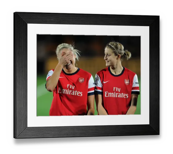 Framed Print : A Clash of Stars: Steph Houghton vs Ellen White - Arsenal Ladies vs Birmingham City Ladies: FA WSL Continental Cup Final