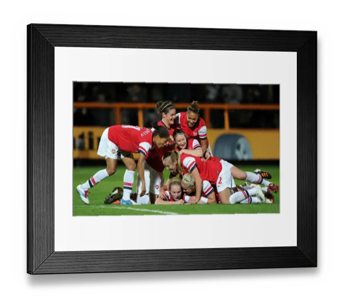 Framed Print : Arsenal Ladies: Celebrating Kim Little's Goal - FA WSL Continental Cup Final Victory