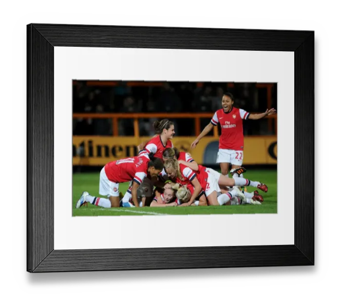Framed Print : Arsenal Ladies: Kim Little and Team Celebrate FA WSL Continental Cup Victory