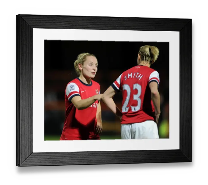 Framed Print : Kim Little and Kelly Smith (Arsenal). Arsenal Ladies 1: 0 Birmingham City