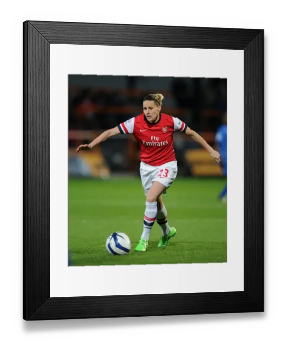 Framed Print : Kelly Smith in Action: Arsenal Ladies Claim WSL Continental Cup Victory over Birmingham City