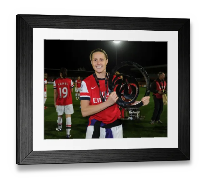 Framed Print : Kelly Smith Lifts the FA WSL Continental Cup: Arsenal Ladies FC Triumph Over Birmingham City Ladies FC Framed Print : Kelly Smith Lifts the FA WSL Continental Cup: Arsenal Ladies FC Triumph Over Birmingham City Ladies FC