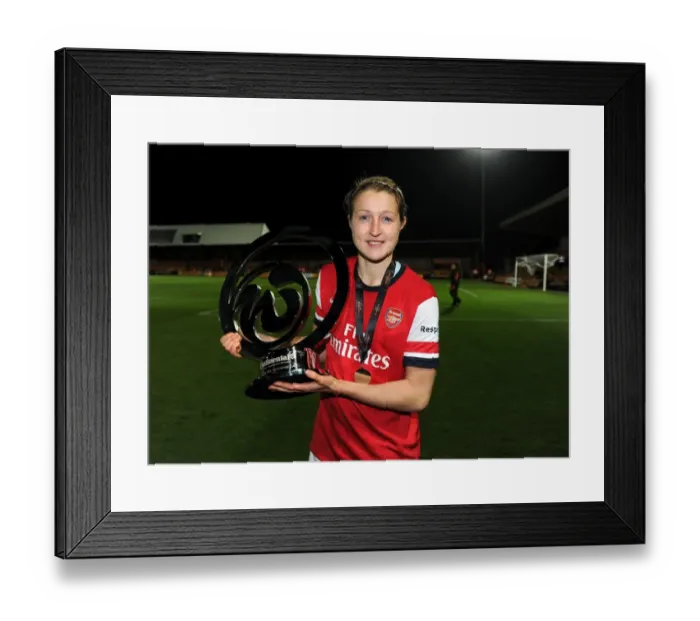 Framed Print : Ellen White Lifts the FA WSL Continental Cup: Arsenal Ladies FC Defeat Birmingham City Ladies FC