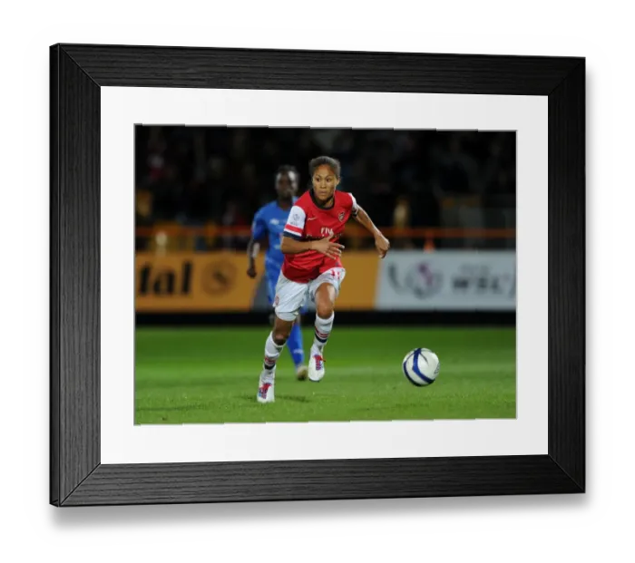 Framed Print : Arsenal's Rachel Yankey in Action: FA WSL Continental Cup Final vs. Birmingham City