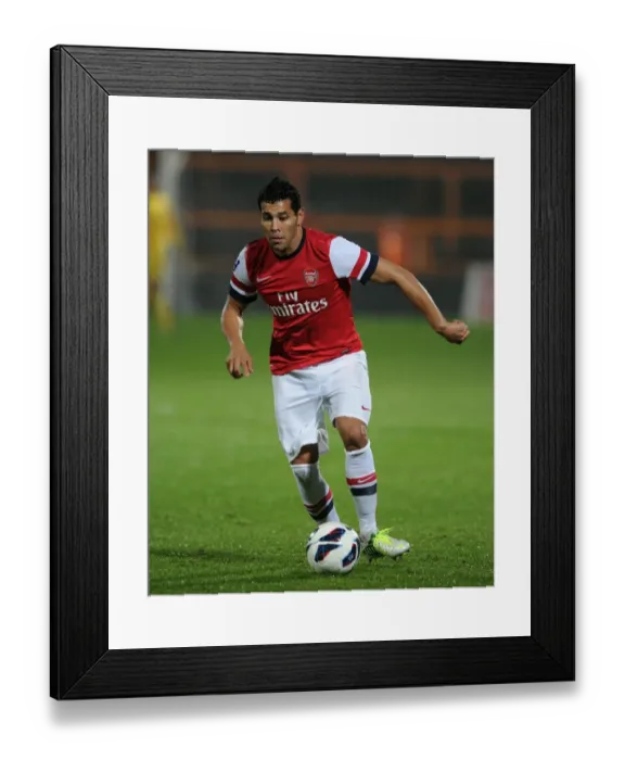 Framed Print : Andre Santos in Action: Arsenal U21 vs Reading U21, 2012-13 Framed Print : Andre Santos in Action: Arsenal U21 vs Reading U21, 2012-13