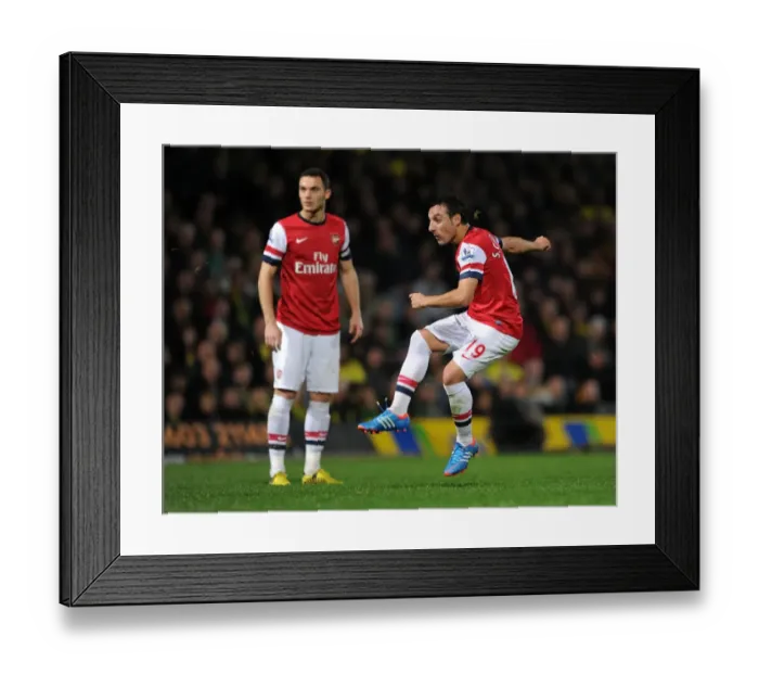 Framed Print : Santi Cazorla's Radiant Performance: Arsenal's Dominance over Norwich City (2012-13)
