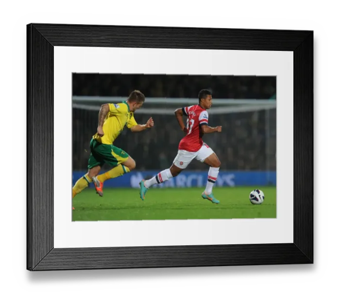 Framed Print : Serge Gnabry Breaks Past Norwich: Arsenal vs Norwich City, Premier League 2012-13 Framed Print : Serge Gnabry Breaks Past Norwich: Arsenal vs Norwich City, Premier League 2012-13