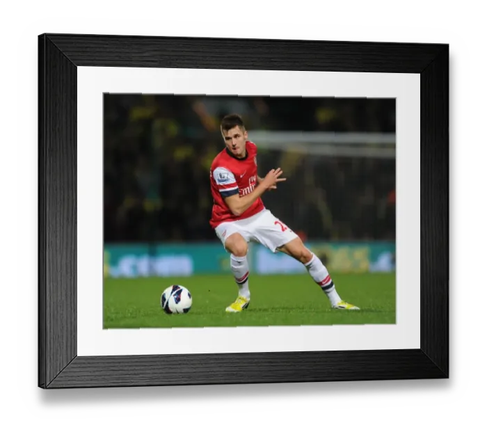 Framed Print : Carl Jenkinson: Arsenal's Defender in Action Against Norwich City, Premier League 2012-13