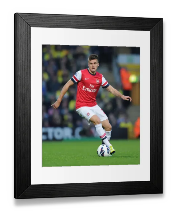 Framed Print : Carl Jenkinson: Arsenal Star in Action Against Norwich City, Premier League 2012-13