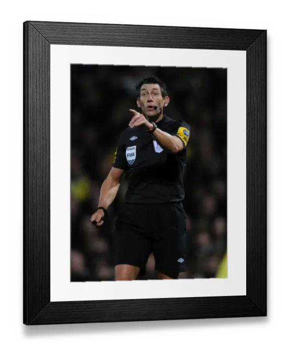 Framed Print : Referee Lee Probert Overssees Norwich City vs Arsenal Clash in Premier League (2012-13) Framed Print : Referee Lee Probert Overssees Norwich City vs Arsenal Clash in Premier League (2012-13)