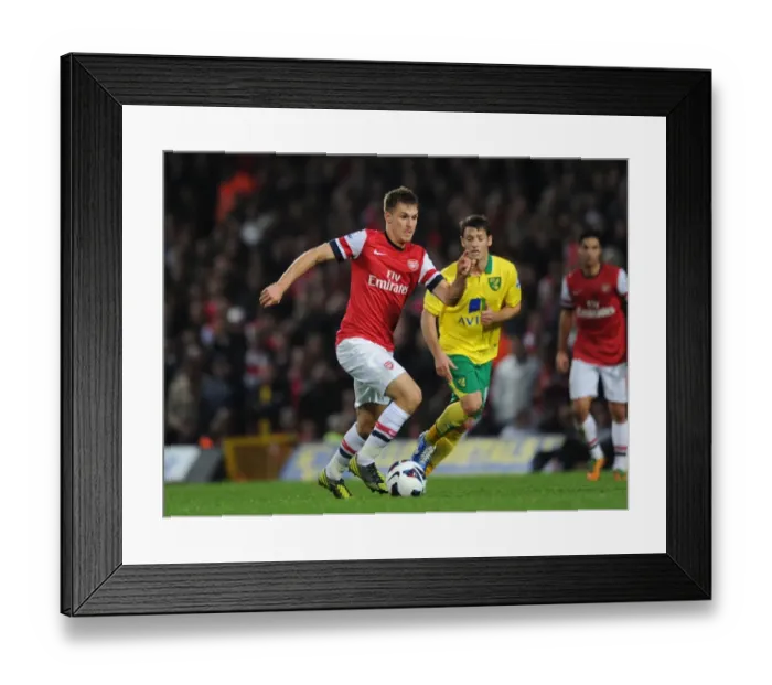 Framed Print : Aaron Ramsey in Action: Arsenal vs. Norwich City, Premier League 2012-13 Framed Print : Aaron Ramsey in Action: Arsenal vs. Norwich City, Premier League 2012-13