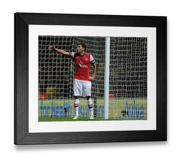 Framed Print : Andre Santos in Action: Arsenal vs Norwich City, Premier League 2012-13