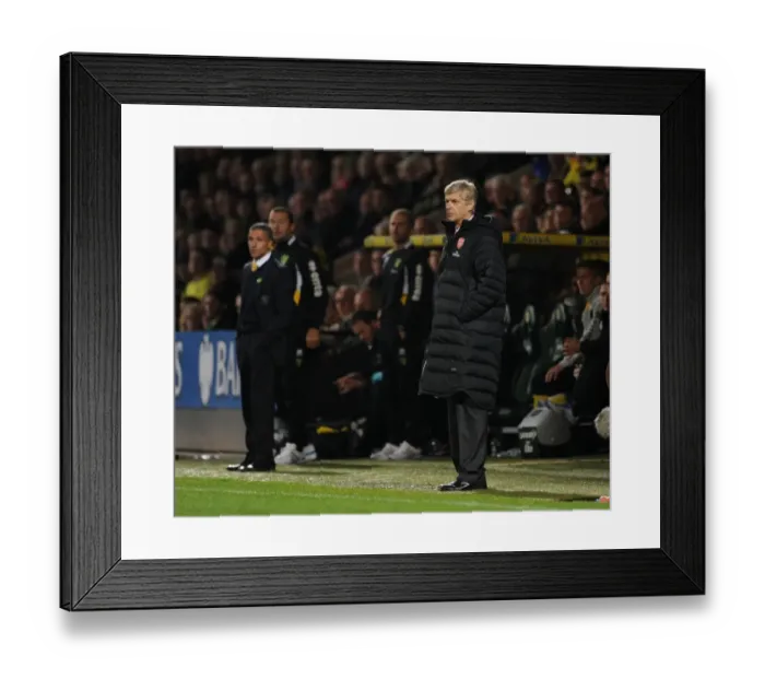 Framed Print : Arsene Wenger Leads Arsenal Against Norwich City, 2012-13 Premier League