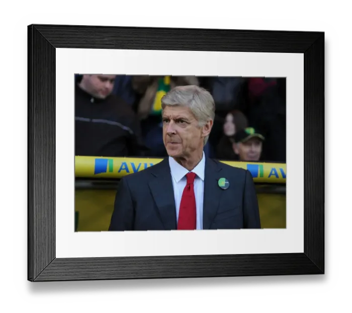 Framed Print : Arsene Wenger: Pre-Match Focus at Norwich City (2012-13)