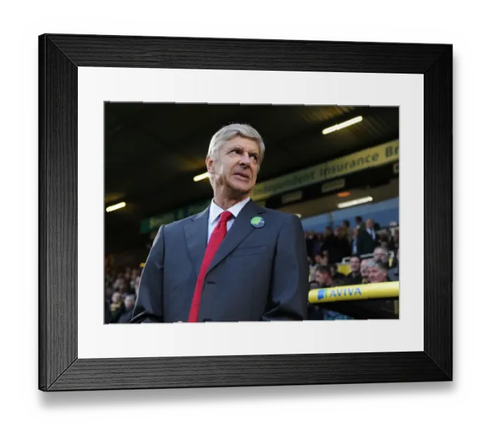 Framed Print : Arsene Wenger: Deep in Thought Before Norwich City Clash (2012-13) Framed Print : Arsene Wenger: Deep in Thought Before Norwich City Clash (2012-13)