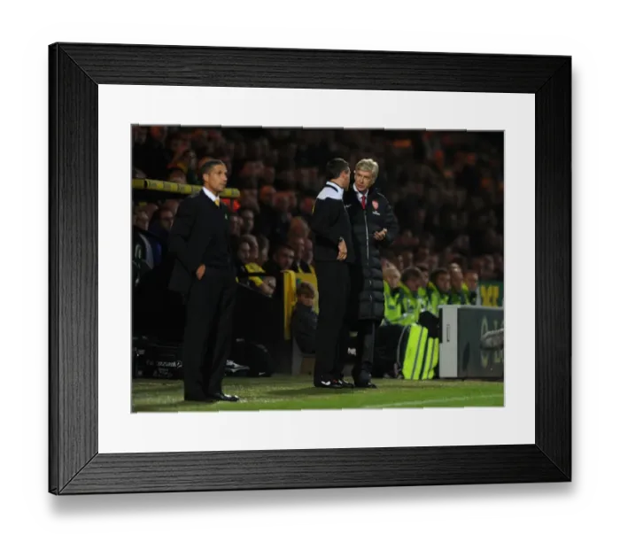 Framed Print : Arsene Wenger at Carrow Road: A Premier League Battle with Norwich City, 2012-13