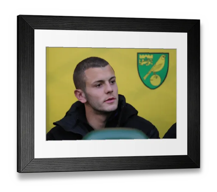 Framed Print : Jack Wilshere on the Bench: Arsenal's Sidelined Talent vs Norwich City, Premier League 2012-13