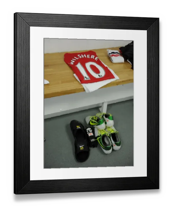 Framed Print : Jack Wilshere's Arsenal Gear: Norwich City vs Arsenal, 2012-13 Premier League