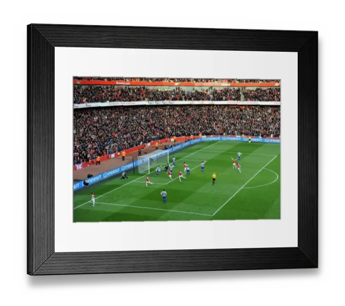 Framed Print : Mikel Arteta's Game-Winning Goal: Arsenal's Triumph Over Queens Park Rangers, Premier League 2012-13