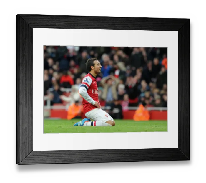 Framed Print : Santi Cazorla's Stunner: Arsenal's Game-Winning Goal vs. Queens Park Rangers (2012-13)