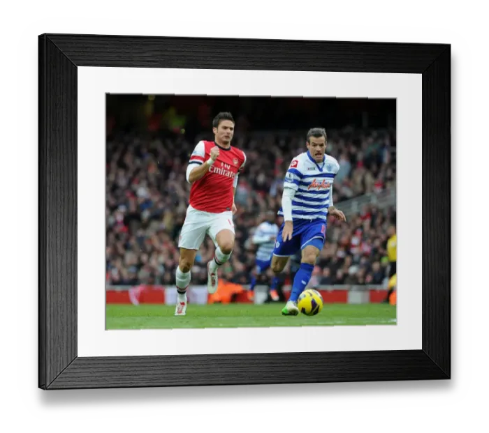 Framed Print : Giroud vs Nelson: Arsenal vs Queens Park Rangers, Premier League Showdown (2012) Framed Print : Giroud vs Nelson: Arsenal vs Queens Park Rangers, Premier League Showdown (2012)