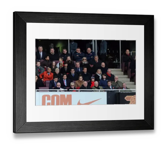 Framed Print : Arsenal's Co-Chairmen: Kroneke and Hill-Wood Oversee Match vs. Queens Park Rangers (2012-13) Framed Print : Arsenal's Co-Chairmen: Kroneke and Hill-Wood Oversee Match vs. Queens Park Rangers (2012-13)