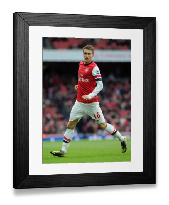 Framed Print : Arsenal's Aaron Ramsey in Action Against Queens Park Rangers (2012-13)
