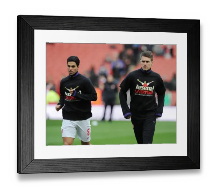 Framed Print : Arsenal's Aaron Ramsey Prepares for QPR Clash in 2012-13 Premier League