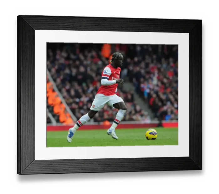 Framed Print : Bacary Sagna in Action: Arsenal vs. Queens Park Rangers, Premier League 2012-13