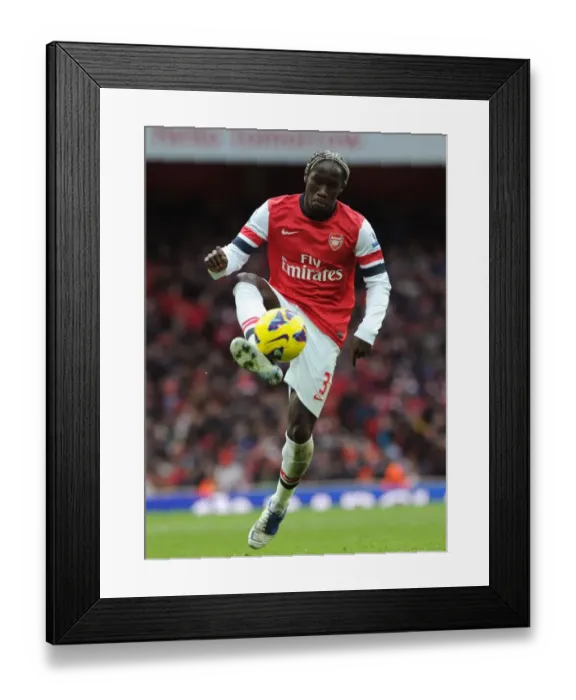 Framed Print : Bacary Sagna in Action: Arsenal vs. Queens Park Rangers, Premier League 2012-13