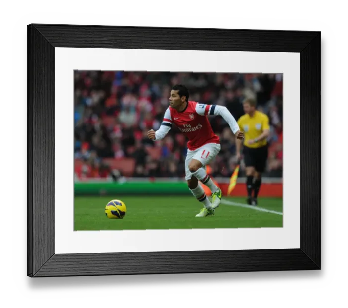 Framed Print : Andre Santos in Action: Arsenal vs. Queens Park Rangers, Premier League 2012-13