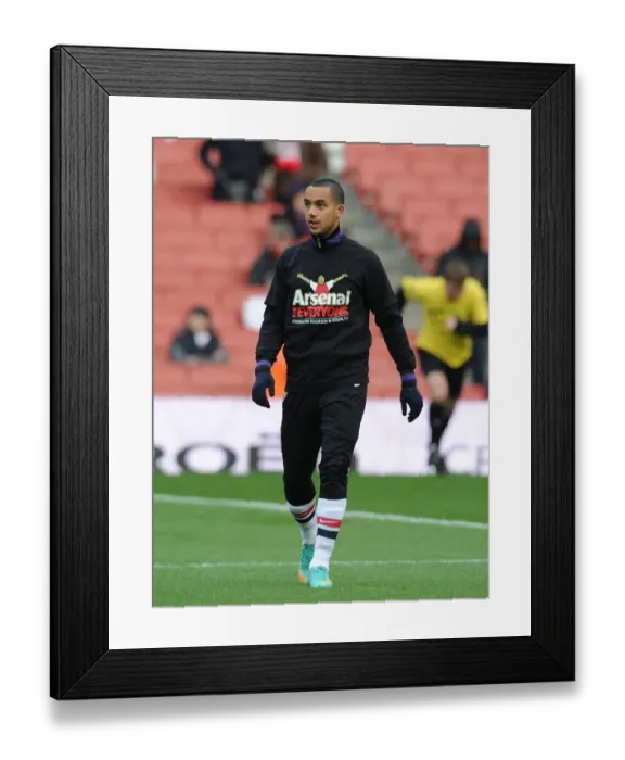 Framed Print : Theo Walcott Gears Up: Arsenal vs. Queens Park Rangers, Premier League 2012-13