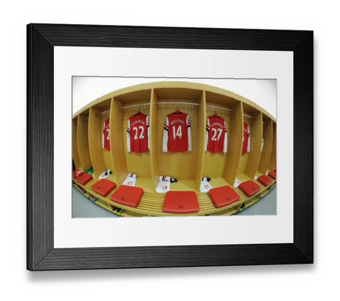 Framed Print : Theo Walcott's Arsenal Shirt: Arsenal vs. Queens Park Rangers, Premier League 2012-13