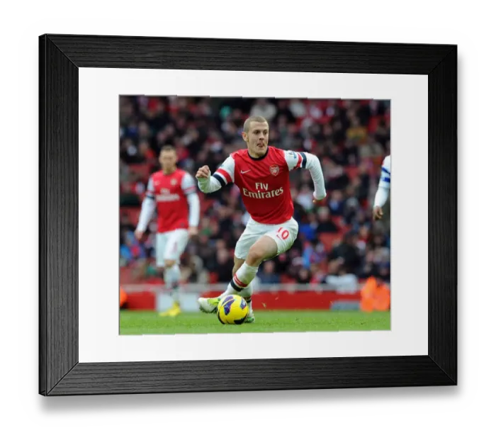 Framed Print : Jack Wilshere: Arsenal Midfielder in Action against Queens Park Rangers, Premier League 2012-13