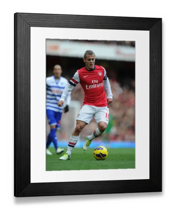 Framed Print : Jack Wilshere: Arsenal Midfielder in Action Against Queens Park Rangers, Premier League 2012-13