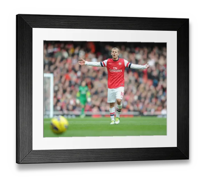 Framed Print : Jack Wilshere: In Action for Arsenal Against Queens Park Rangers, Premier League 2012-13
